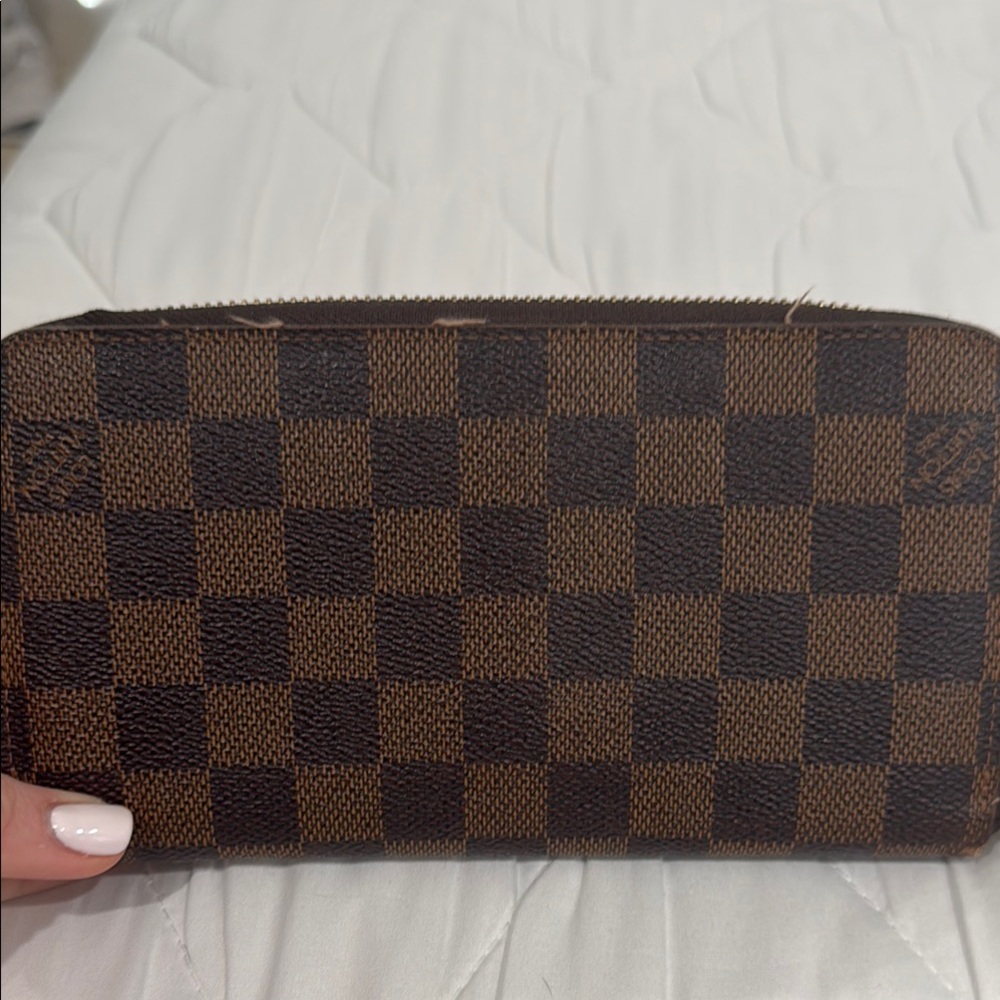 Checkered Brown Wallet